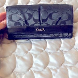 Coach Black Monogram Wallet